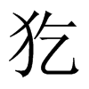 犵字五行属什么-犵字起名的寓意-犵字意思