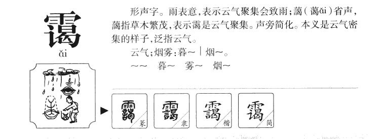 霭字五行属什么-霭字起名的寓意-霭字意思