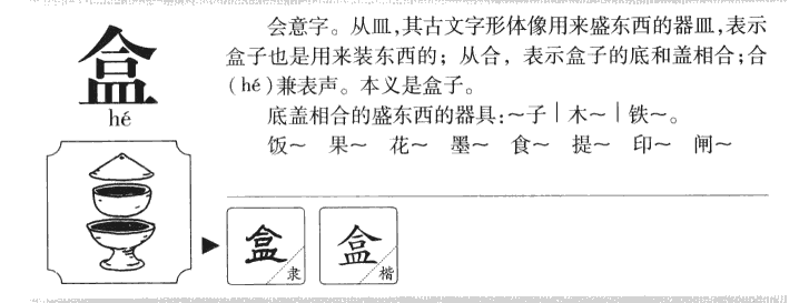 盒字五行属什么-盒字起名的寓意-盒字意思