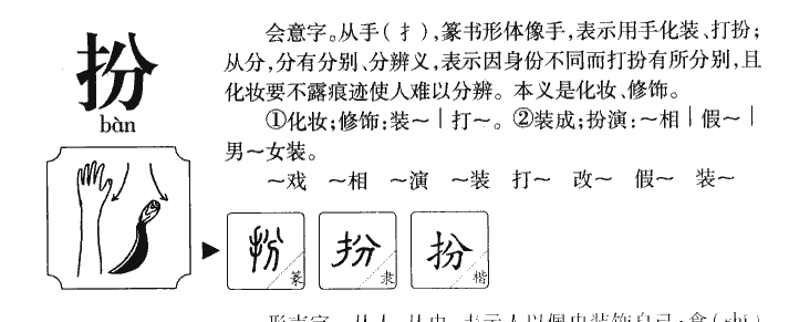 扮字五行属什么-扮字起名的寓意-扮字意思