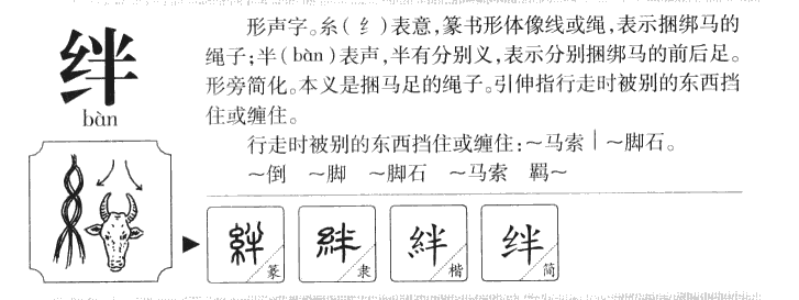 绊字五行属什么-绊字起名的寓意-绊字意思