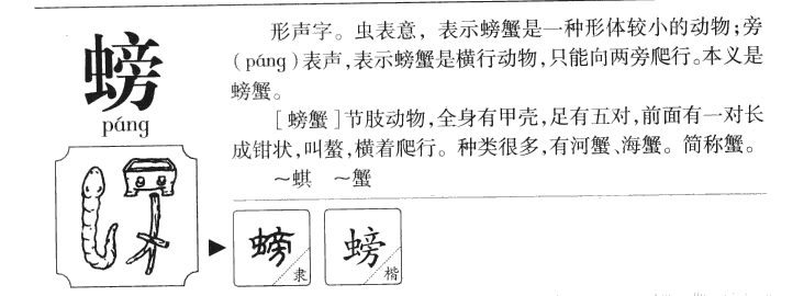 螃字五行属什么-螃字起名的寓意-螃字意思