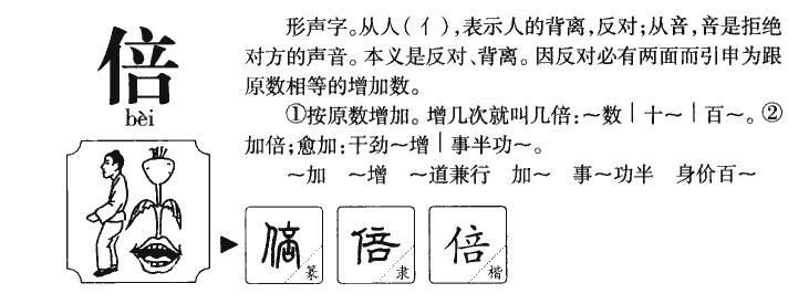 倍字五行属什么-倍字起名的寓意-倍字意思