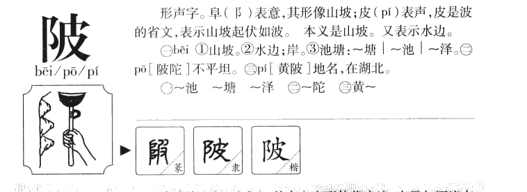 陂字五行属什么-陂字起名的寓意-陂字意思