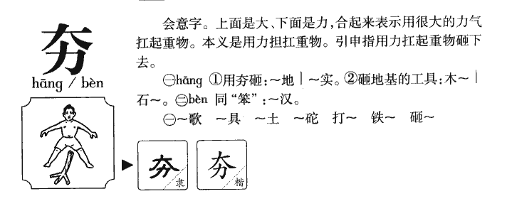 夯字五行属什么-夯字起名的寓意-夯字意思