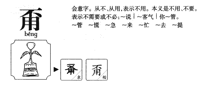 甭字五行属什么-甭字起名的寓意-甭字意思