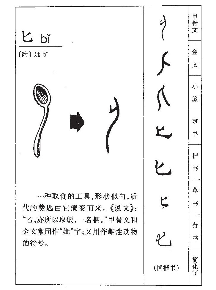 匕字五行属什么-匕字起名的寓意-匕字意思