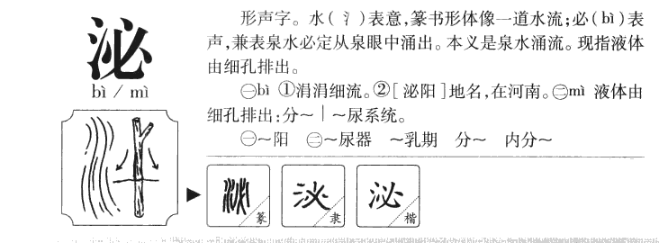 泌字五行属什么-泌字起名的寓意-泌字意思