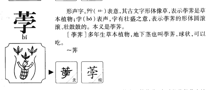 荸字五行属什么-荸字起名的寓意-荸字意思