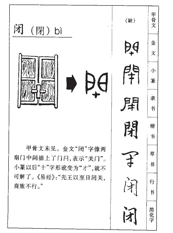 闭字五行属什么-闭字起名的寓意-闭字意思