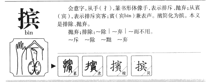摈字五行属什么-摈字起名的寓意-摈字意思
