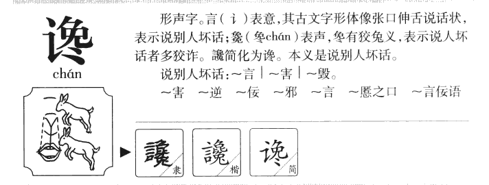 谗字五行属什么-谗字起名的寓意-谗字意思