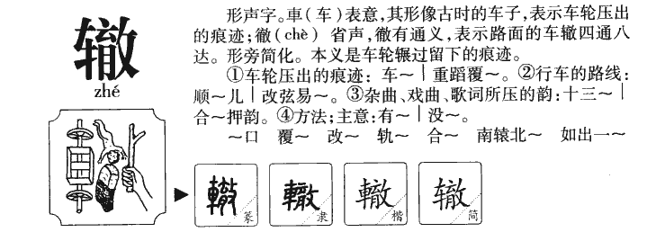 辙字五行属什么-辙字起名的寓意-辙字意思