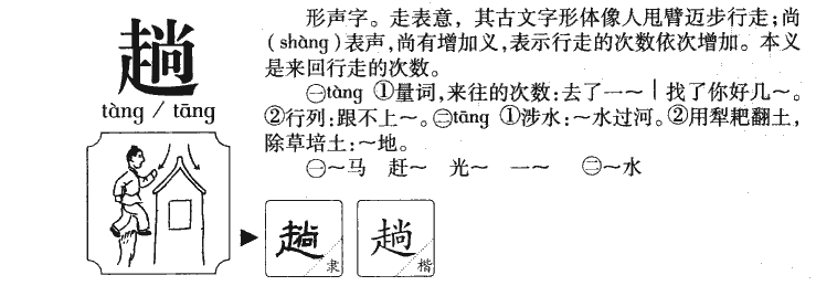 趟字五行属什么-趟字起名的寓意-趟字意思
