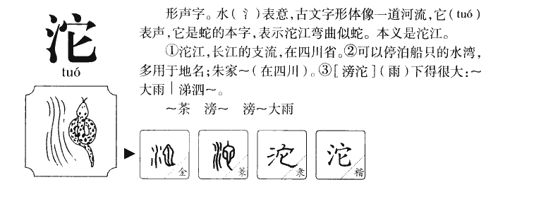 沱字五行属什么-沱字起名的寓意-沱字意思