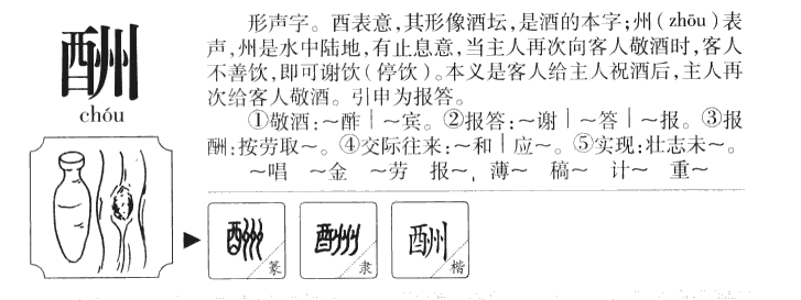 酬字五行属什么-酬字起名的寓意-酬字意思