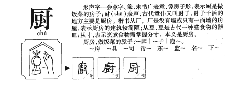 厨字五行属什么-厨字起名的寓意-厨字意思