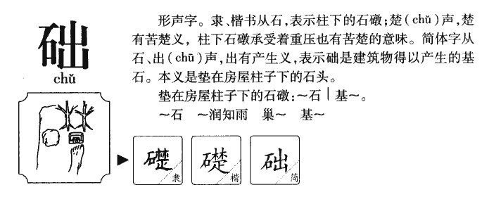 础字五行属什么-础字起名的寓意-础字意思