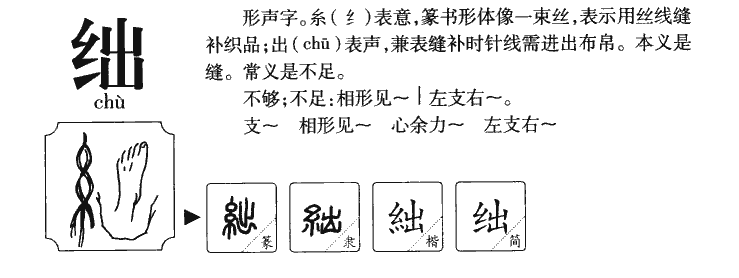 绌字五行属什么-绌字起名的寓意-绌字意思