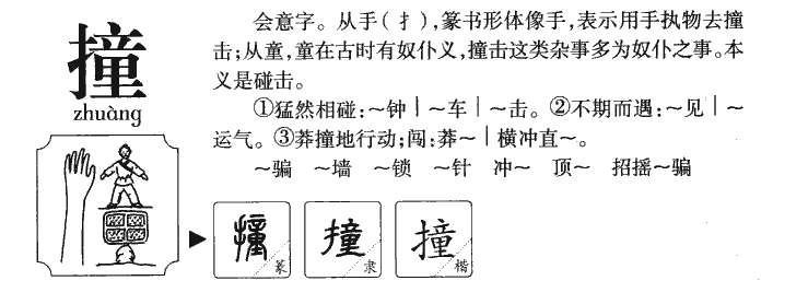 撞字五行属什么-撞字起名的寓意-撞字意思