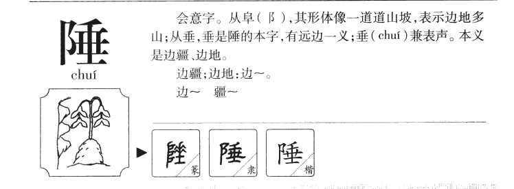 陲字五行属什么-陲字起名的寓意-陲字意思
