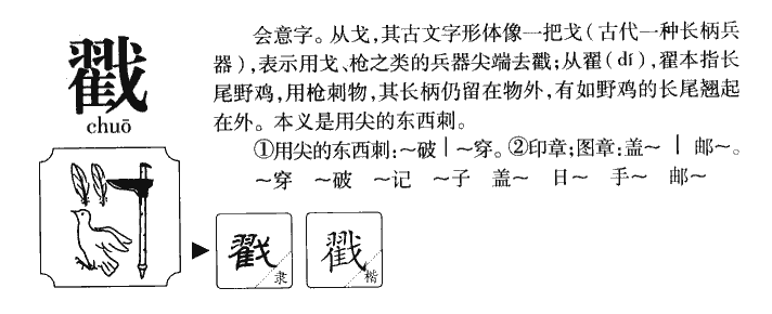 戳字五行属什么-戳字起名的寓意-戳字意思
