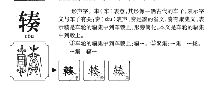 辏字五行属什么-辏字起名的寓意-辏字意思