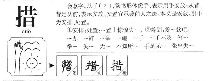 措字五行属什么-措字起名的寓意-措字意思