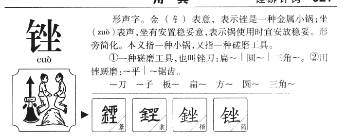 锉字五行属什么-锉字起名的寓意-锉字意思