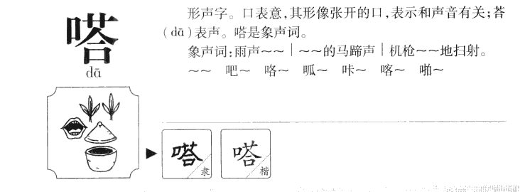 嗒字五行属什么-嗒字起名的寓意-嗒字意思