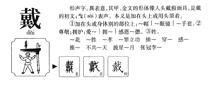 戴字五行属什么-戴字起名的寓意-戴字意思
