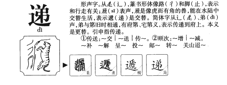 递字五行属什么-递字起名的寓意-递字意思