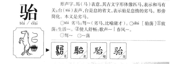 骀字五行属什么-骀字起名的寓意-骀字意思