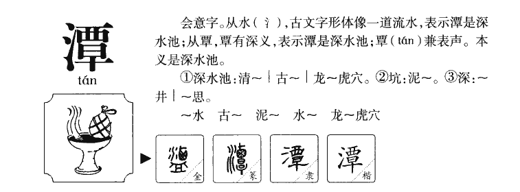 潭字五行属什么-潭字起名的寓意-潭字意思
