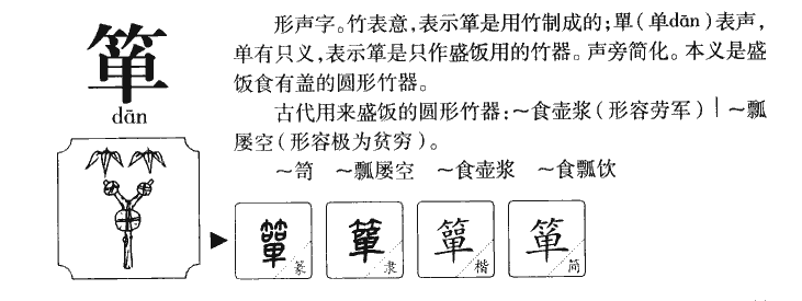 箪字五行属什么-箪字起名的寓意-箪字意思