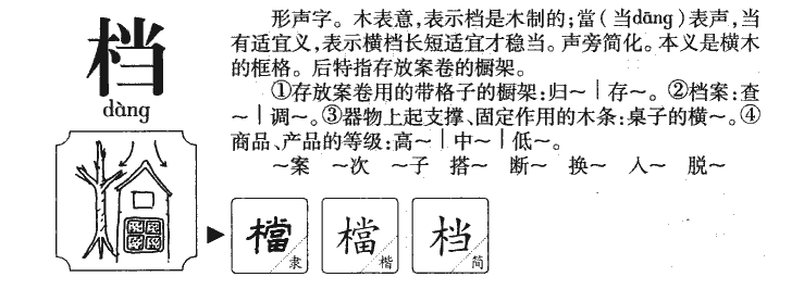 档字五行属什么-档字起名的寓意-档字意思