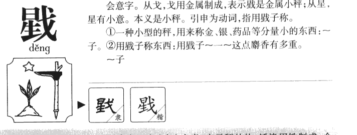 戥字五行属什么-戥字起名的寓意-戥字意思