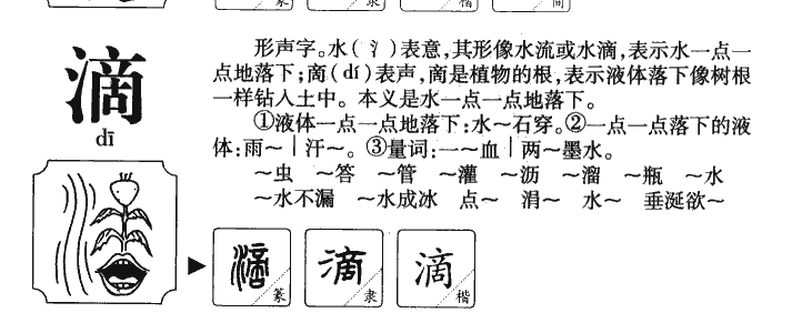 滴字五行属什么-滴字起名的寓意-滴字意思