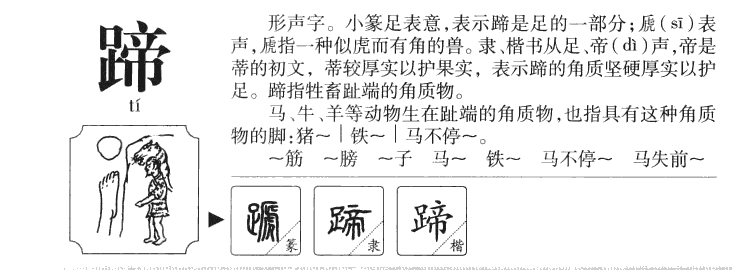 蹄字五行属什么-蹄字起名的寓意-蹄字意思