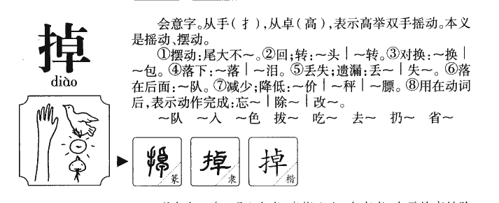 掉字五行属什么-掉字起名的寓意-掉字意思