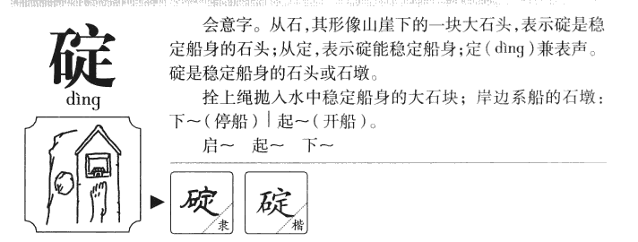 碇字五行属什么-碇字起名的寓意-碇字意思
