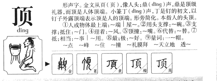 顶字五行属什么-顶字起名的寓意-顶字意思