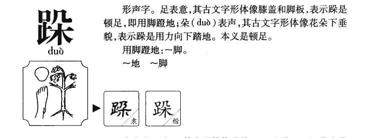 跺字五行属什么-跺字起名的寓意-跺字意思