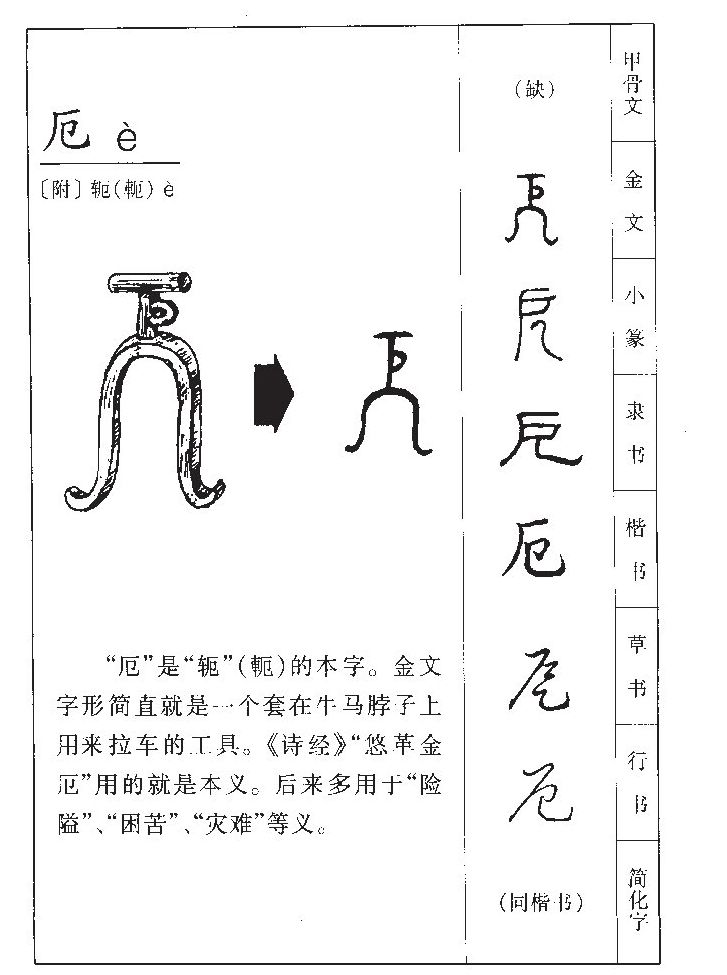 厄字五行属什么-厄字起名的寓意-厄字意思