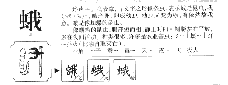 蛾字五行属什么-蛾字起名的寓意-蛾字意思