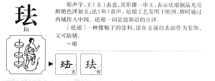 珐字五行属什么-珐字起名的寓意-珐字意思
