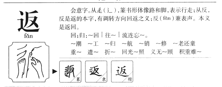 返字五行属什么-返字起名的寓意-返字意思
