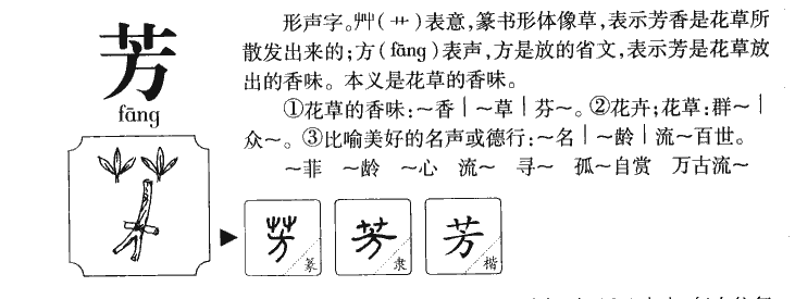 芳字五行属什么-芳字起名的寓意-芳字意思