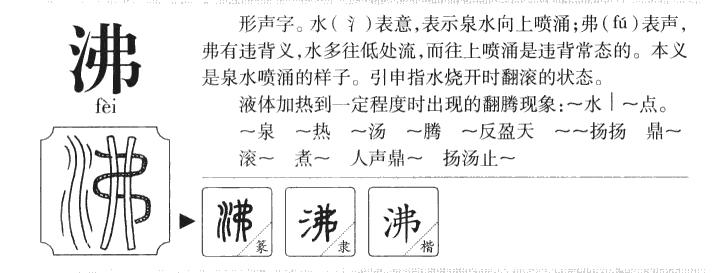 沸字五行属什么-沸字起名的寓意-沸字意思