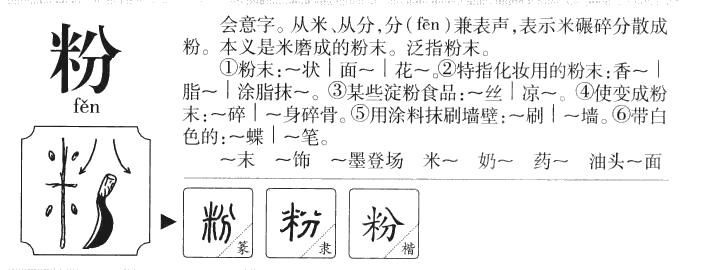 粉字五行属什么-粉字起名的寓意-粉字意思